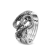 Серебряное кольцо головоломка “Ангольская кобра“ от Wickerring фотография