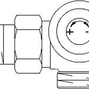 Серия “А“ термостатический вентиль Ду15, 3/4“НРx1/2“НР, угловой трехос., правое присоед., артикул 1180497 фото