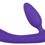 Фиолетовый безремневой страпон с двумя пробками triple teaser Orion 05096630000
