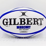 Мяч для регби GILBERT (PU, р-р 12in, №5, белый-синий) фотография