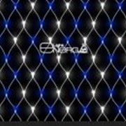 Светодиодная гирлянда “Сеть“ 2х0.7м, 11Вт. 176 Led (свечение:синий с белым) фотография