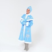 Карнавальный костюм “Снегурочка“, шуба с узорами из парчи, кокошник, варежки, р-р 44-50, рост 170 см фотография