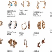 Серьги, сережки, ювелирные изделия: восковые модели, мастер-модели и резиновые пресс-формы, 3D моделирование, эксклюзивные модели под заказ фото
