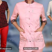 Костюм женский 1-208 сердечки, костюм женский 2-381 розовый, туника 2-205. фотография