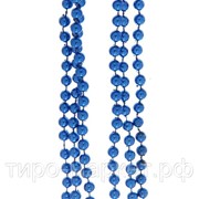 Игрушка елочная бусы, “Шарики“, пластик, синий, d-6мм, L-3м фотография