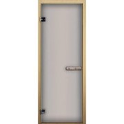 Дверь стекло Сатин Матовая 1900х700мм прям.профиль(коробка бук)