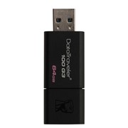 Флеш-диск 64 GB, KINGSTON DataTraveler 100 G3, USB 3.0, черный, DT100G3/64GB фото