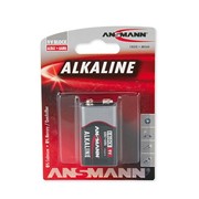 Батарейка Ansmann Alkaline E-1, 6LR61, 6AM6, E-block, MH1604, 6А22, 6F22 крона (1515-0000) фото