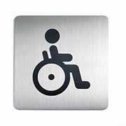 Durable Пиктограмма Durable WC для инвалидов, 150 x 150 мм, матированная сталь Серебристый фото