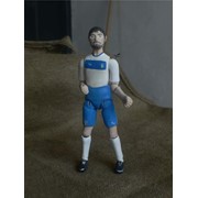 Авторская фарфоровая кукла-футболист фотография