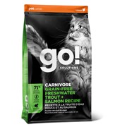 GO! Корм GO! беззерновой для котят и кошек с чувствительным пищеварением с форелью и лососем (7,26 кг) фотография