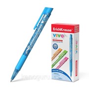 Ручки и стержни ErichKrause Ручка шар. ЕК VIVO Spring 0.7мм автомат, синяя фото