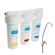 Система для фильтрации воды “Аквафор“ Трио норма, РР5/В510-04/В510-02, умягчающий, 3-х ступенчатый, с краном, фото