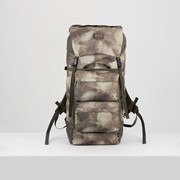 Рюкзак туристический, 100 л, отдел на молнии, 3 наружных кармана, цвет зелёный фото