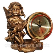 Часы-статуэтка девочка с цветком 1003 фото