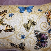 (DR)Подушка-валик гобеленовая Бабочки (арт. 9914) фото