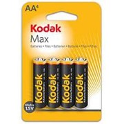 Батарейка 952865 АА LR 6 BL_4.Kodak MAX ( 1.5 v ) (уп.__шт.) "пальчиковая"