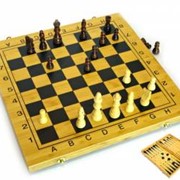 Нарды+шахматы из бамбука В4020