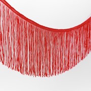 Тесьма декоративная 'Бахрома', 15 см, 5 ± 0,5 м, цвет красный фото
