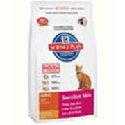 Корм для котов Hill's Science Plan Sensitive Skin для кошек c чувствительной кожей с курицей 400 гр фото