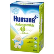 Молочная смесь Хумана 1 с пребиотиками, 500г фотография