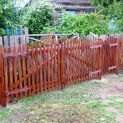 Ворота деревянные 1205 фото