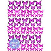 Картинка вафельная Бабочки 10524