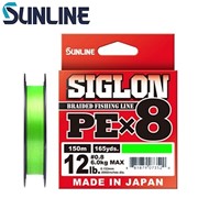 Плетеный шнур Sunline SIGLON PEх8 Light Green 150m #0.8/12lb фото