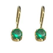 Детские серьги ERG020045 Сыр?а (Алтын 585) Рубин и.в. фото