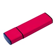 USB-флешка металлическая на 16ГБ с колпачком, красный фото