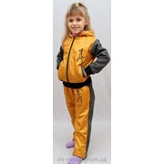 Спортивный костюм теплый детский желтый фотография