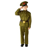 Карнавальный костюм Фабрика Бока Костюм на 9 мая сержант в фуражке детский, 104-116 см фотография