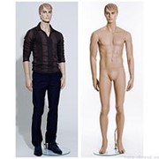 Манекен мужской стилизованный, реалистичный телесный, для одежды в полный рост, стоячий прямо, классическая поза. MD-IM7200B0