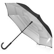 Зонт-трость наоборот Inversa, полуавтомат , черный/серебристый фото