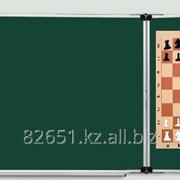 Доска школьная магнитная шахматная- комбинированная 225х100см, двухстворчатая, 26000тг фотография