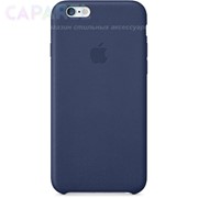 Оригинальный кожаный чехол Apple iPhone 6 (4.7) Leather Case Blue (MGR32ZM/A) фотография