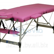 Складной массажный стол алюминиевый ErgoVita CLASSIC ультра-легкий (2-х секционный,розовый) фото