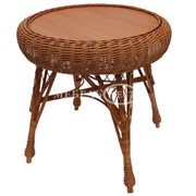 Плетеная мебель для кафе, Стол обплетенный круглый фотография