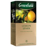 Чай GREENFIELD (Гринфилд) “Lemon Spark“, черный, со вкусом лимона, 25 пакетиков в конвертах по 2 г, 0711 фото