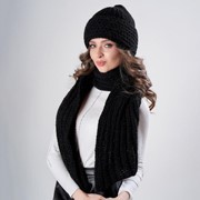 Шарф женский 'Аляска', цвет чёрный, размер 183х30