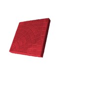 Бетонная тротуарная плитка ПАУТИНКА 400х400х50 (красная) фотография