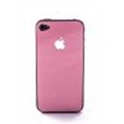 Пленка защитная Eggo iPhone 4/4S Crystalcover pink BackSide розовая, перламутровая фотография