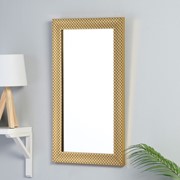 Зеркало настенное, прямоугольное золото 39x69x1,8см фото