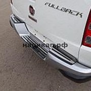 Накладки на задний бампер (лист зеркальный) 3шт Fiat Fullback 2016- фото