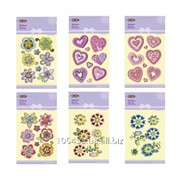 Стикеры для творчества 3Д 11х15см Flowers&Hearts 63923 фотография