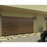 Ворота секционные гаражные DOORHAN 2750х2125 мм, цвет белый (коричневый) фото