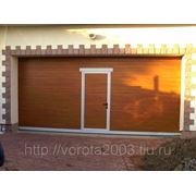 Ворота подъемные гаражные DOORHAN 3000х2500 мм, цвет белый (коричневый) фото
