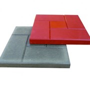Тротуарная плитка вибролитая УНИКО, 300*300*30 мм. Цвет: серый, красный. фото