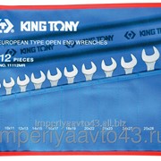 Набор рожковых ключей, 6-32 мм , чехол из теторона, 12 предметов KING TONY 1112MRN фото