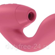 Розовый стимулятор Womanizer DUO с вагинальным отростком фото